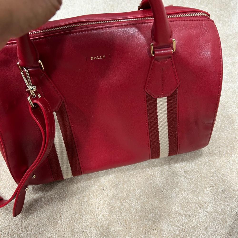 Bally Vibrant Red Satchel - Picture 2 of 2